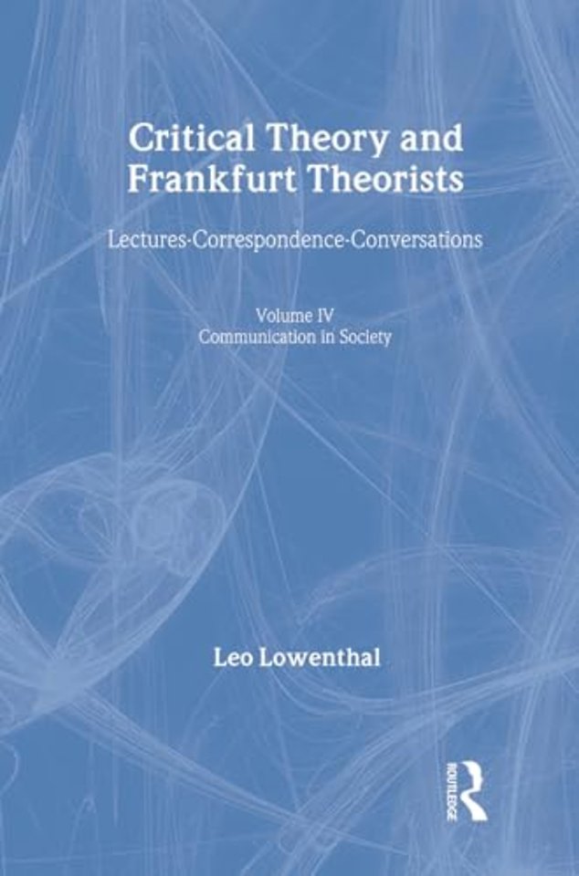 Critical Theory and Frankfurt Theorists