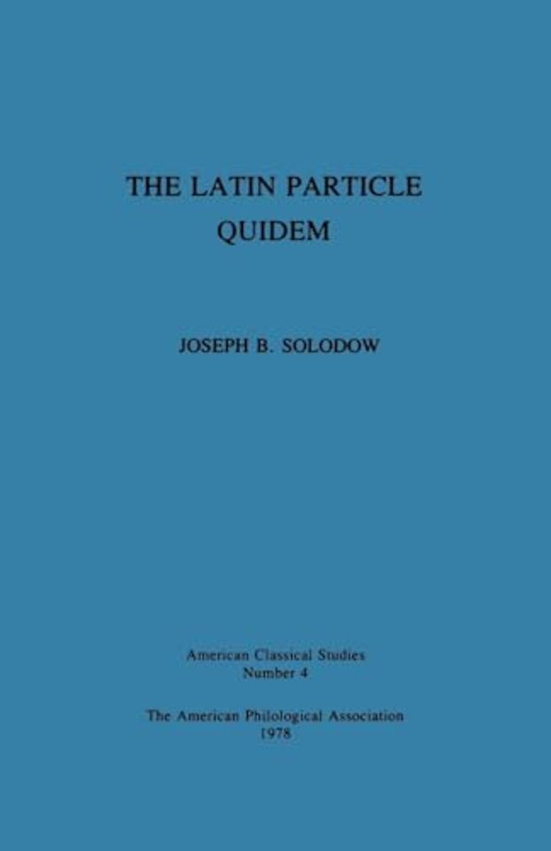 The Latin Particle Quidem
