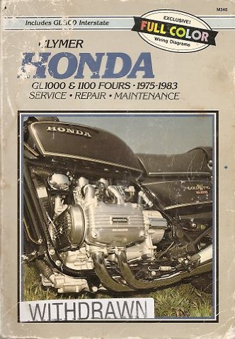 Honda GL1000 & 1100 Motorcycle, 1975-1983 Service Repair Manual
