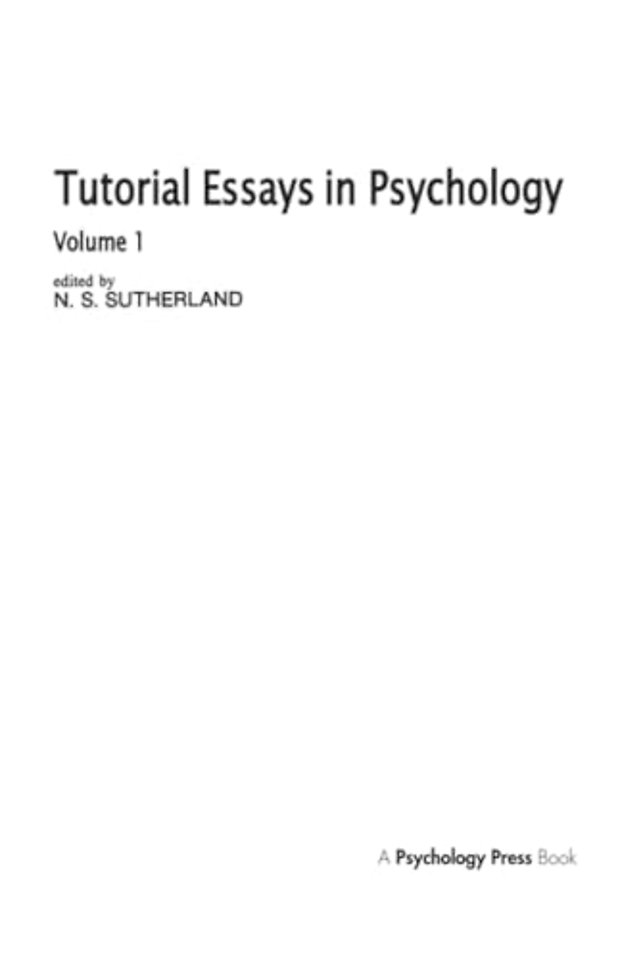 Tutorial Essays in Psychology