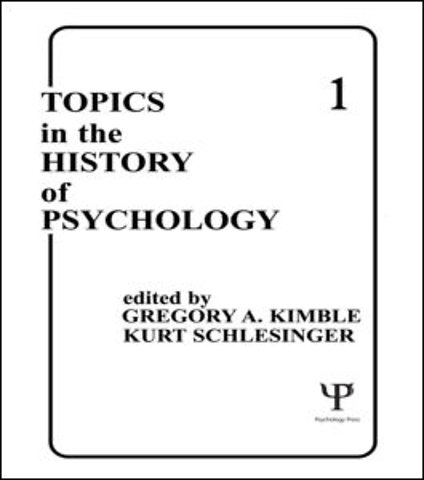 Topics in the History of Psychology