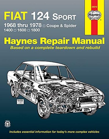 Fiat 124 Sport Coupe & Spider (1968-1978) Haynes Repair Manual (USA)