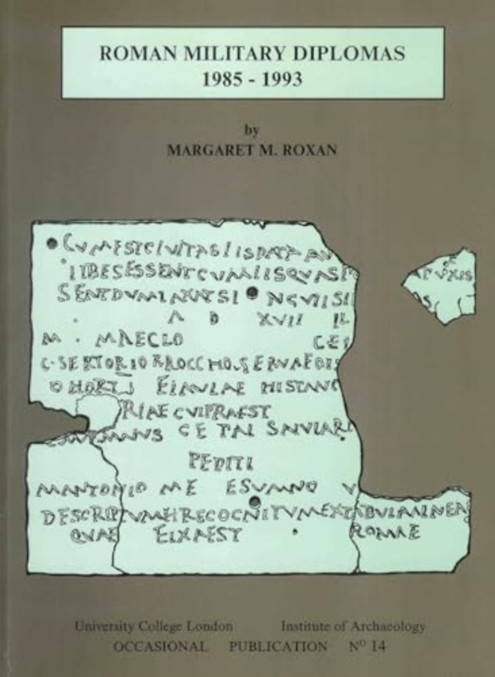 Roman Military Diplomas 1954 to 1977