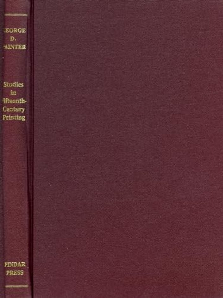 Studies in Fifteenth-century Printing