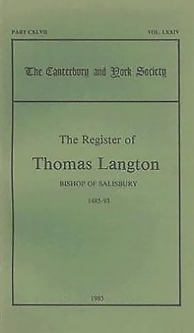Register of Thomas Langton, Bishop of Salisbury, 1485–93