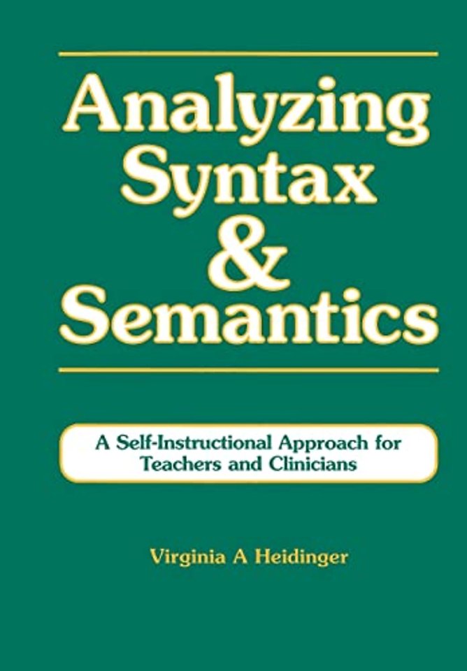Analyzing Syntax and Semantics Textbook