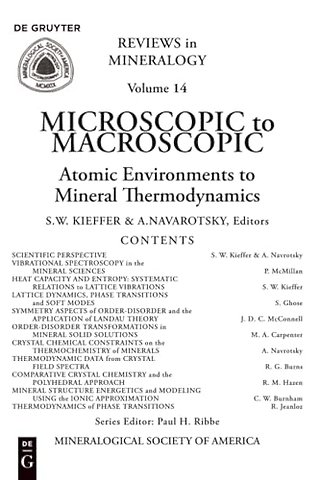 Microscopic to Macroscopic – Atomic Environments to Mineral Thermodynamics