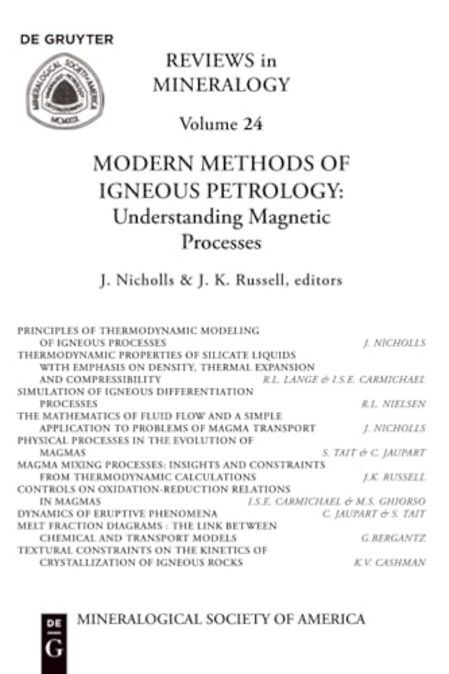 Modern Methods of Igneous Petrology – Understanding Magmatic Processes