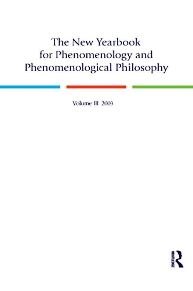 New Yearbook for Phenomenology and Phenomenological Philosophy