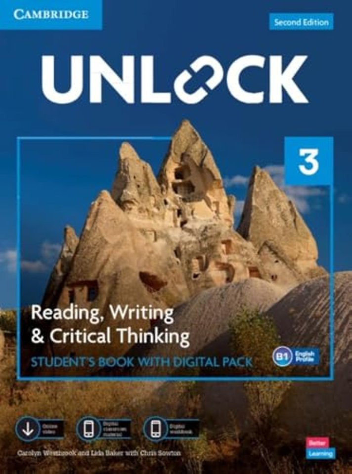 Unlock Level 3 Reading, Writing and Critical Thinking Student's Book with Digital Pack