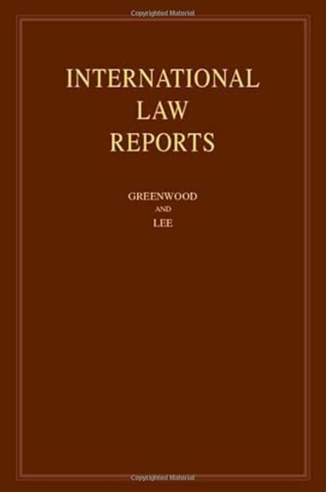 International Law Reports: Volume 198