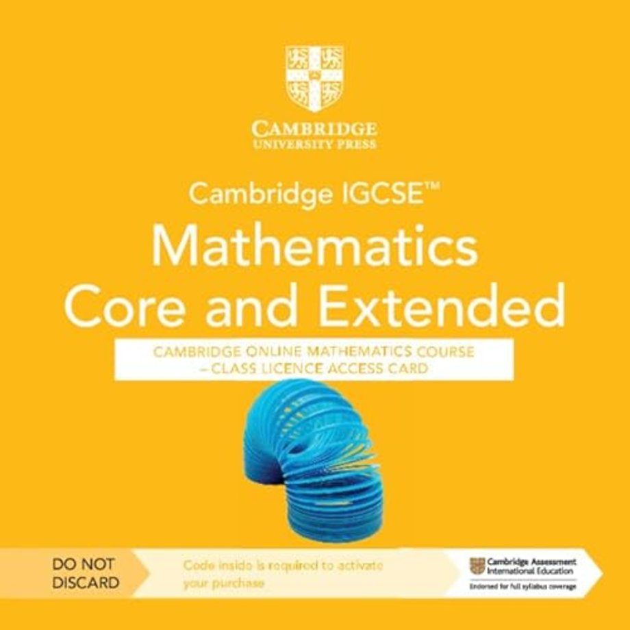 Cambridge IGCSE™ Mathematics Core and Extended Cambridge Online Mathematics Course - Class Licence Access Card (1 Year Access)