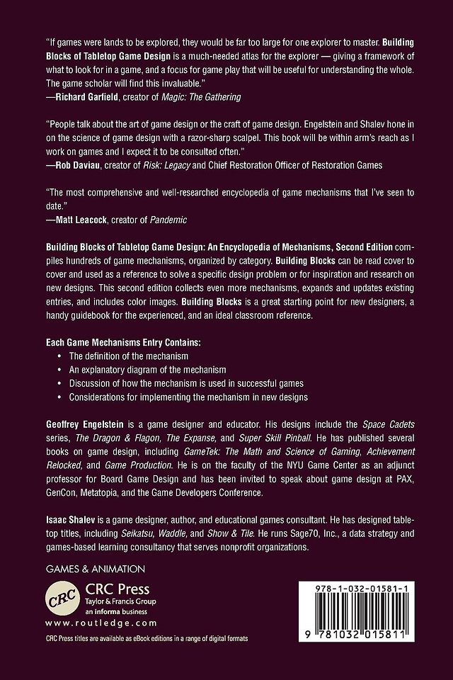 Building Blocks of Tabletop Game Design