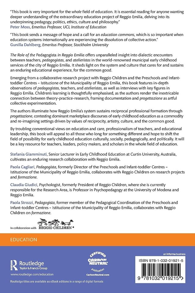 The Role of the Pedagogista in Reggio Emilia