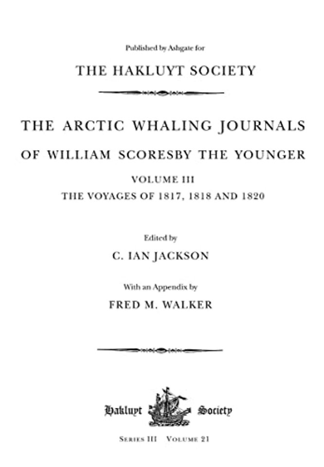 Arctic Whaling Journals of William Scoresby the Younger (1789–1857)
