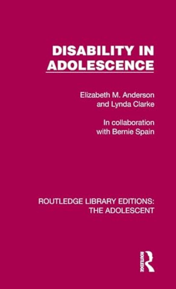Disability in Adolescence
