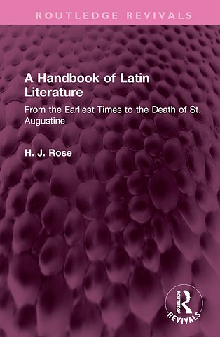Handbook of Latin Literature