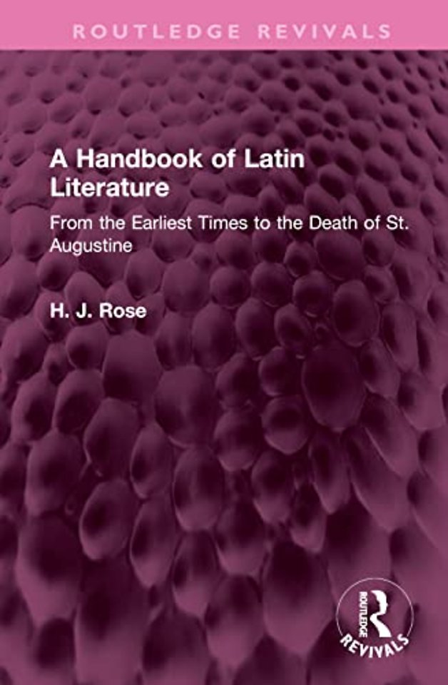 Handbook of Latin Literature