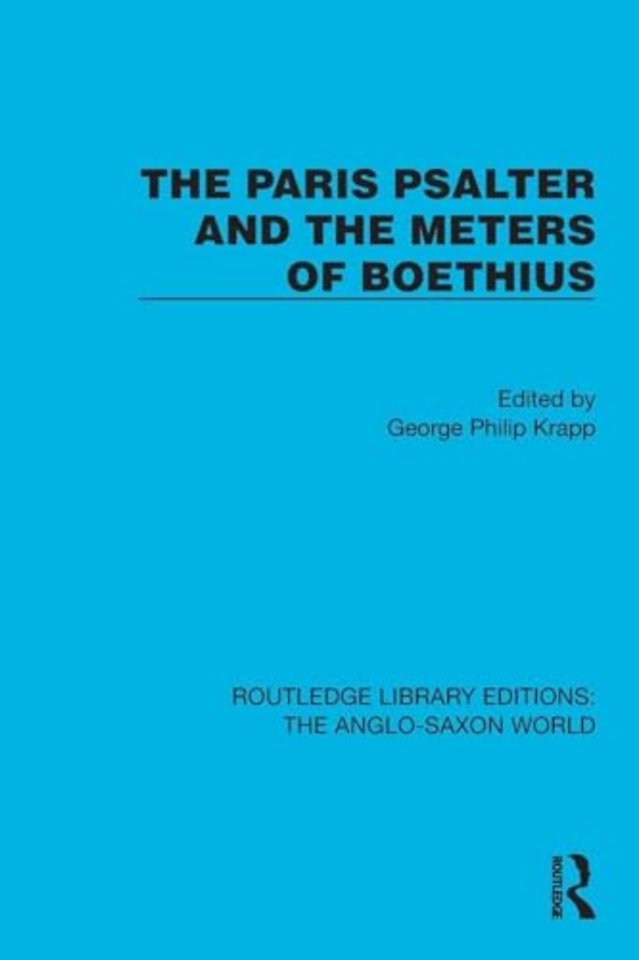 The Paris Psalter and the Meters of Boethius