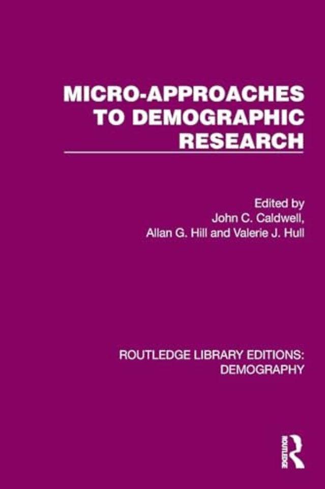 Micro-Approaches to Demographic Research