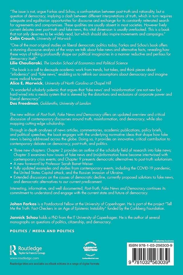 Post-Truth, Fake News and Democracy