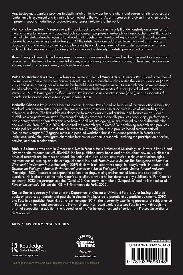 Arts, Ecologies, Transitions