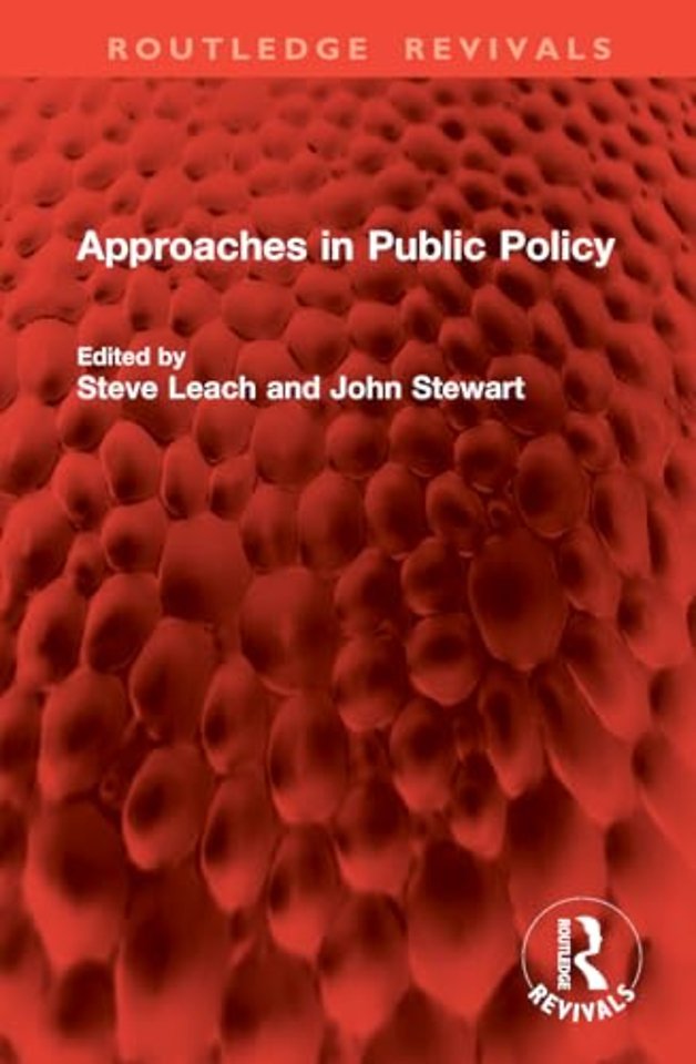 Approaches in Public Policy