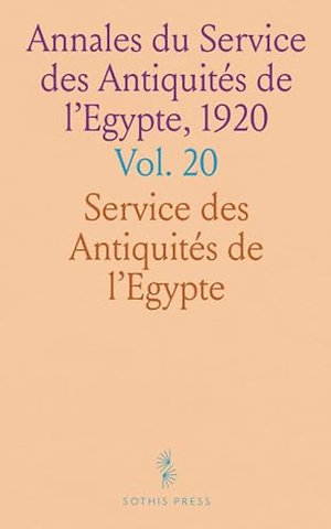 Annales du Service des Antiquites de l'Egypte, 1920