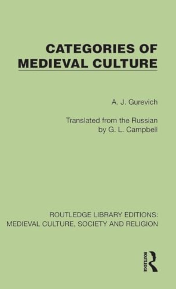 Categories of Medieval Culture