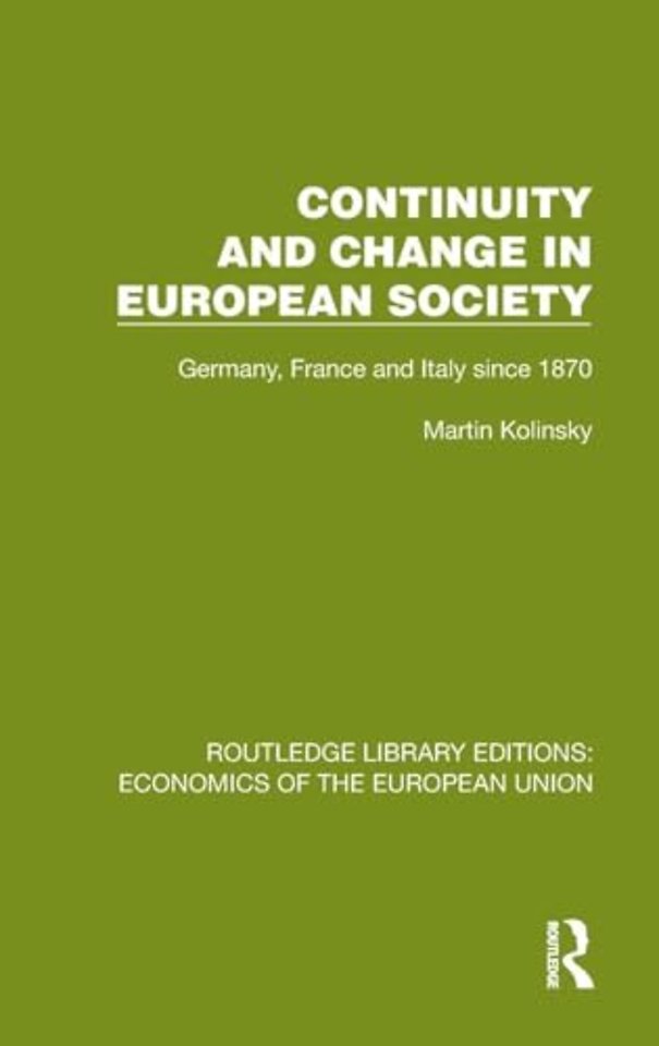 Continuity and Change in European Society