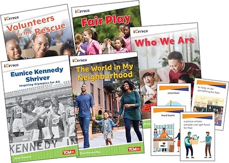 iCivics Grade 1: Community & Social Awareness 5-Book Set + Game Cards