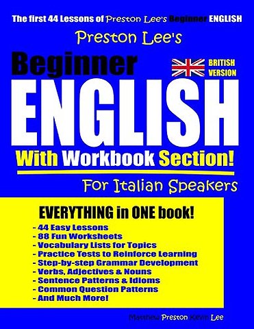 Preston Lee's Beginner English With Workbook Section For Italian Speakers