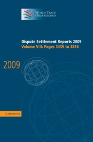 Dispute Settlement Reports 2009: Volume 8, Pages 3439-3816