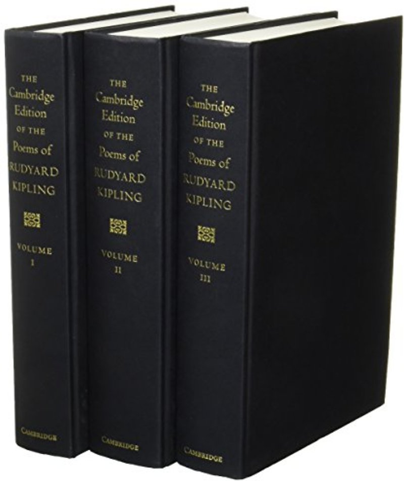 The Cambridge Edition of the Poems of Rudyard Kipling 3 Volume Hardback Set