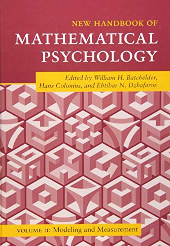 New Handbook of Mathematical Psychology: Volume 2, Modeling and Measurement