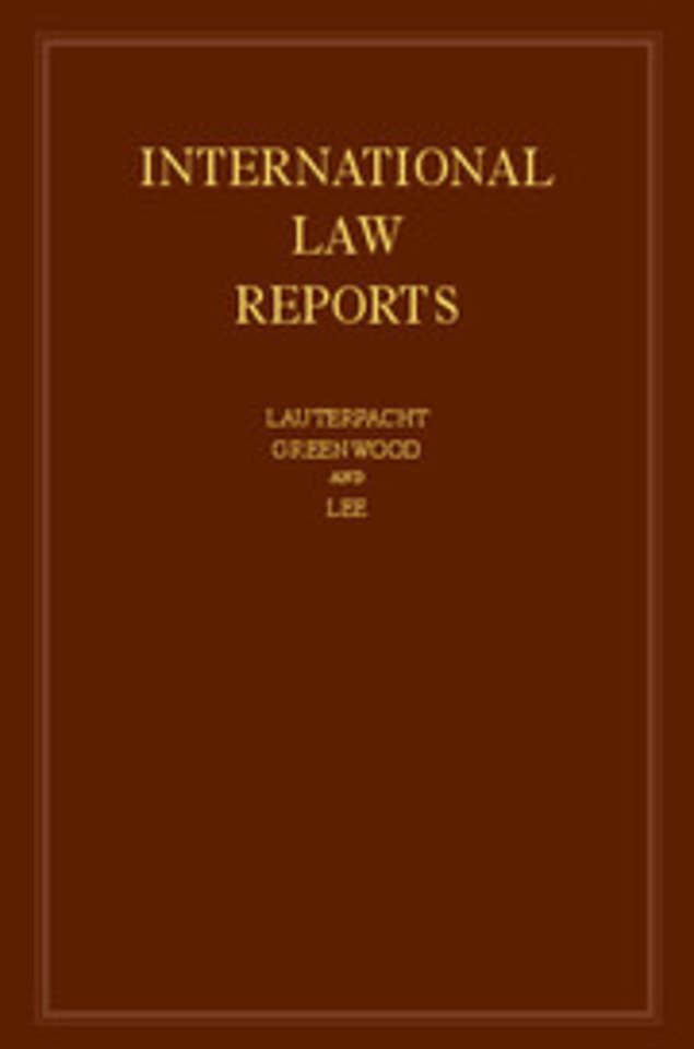 International Law Reports: Volume 157
