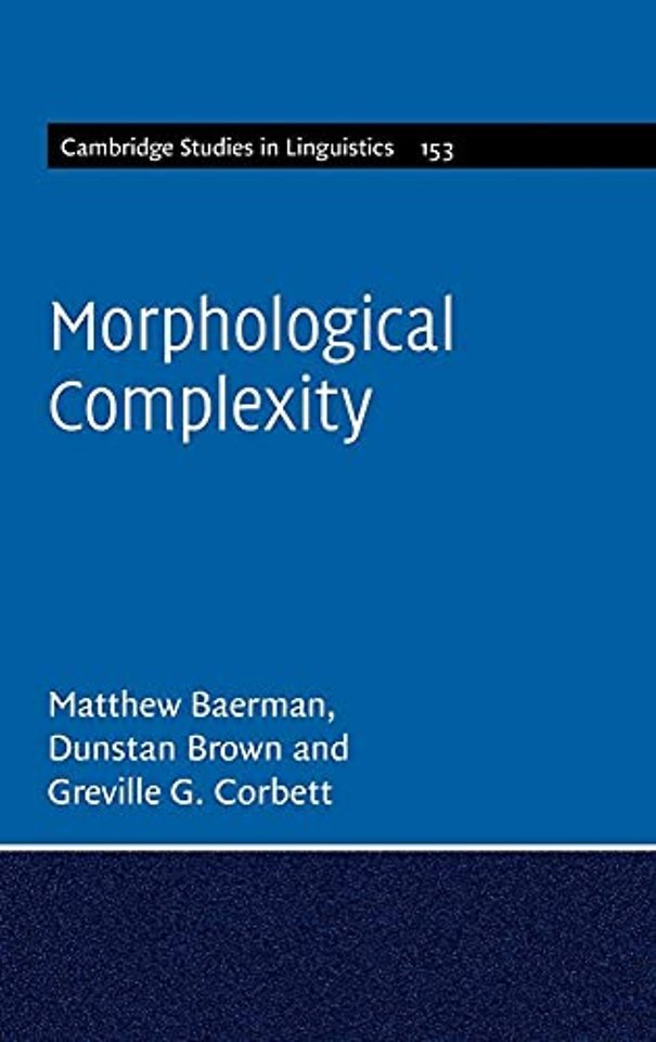 Morphological Complexity