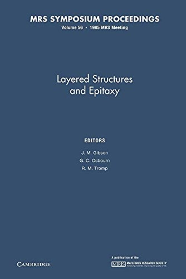 Layered Structures and Epitaxy: Volume 56