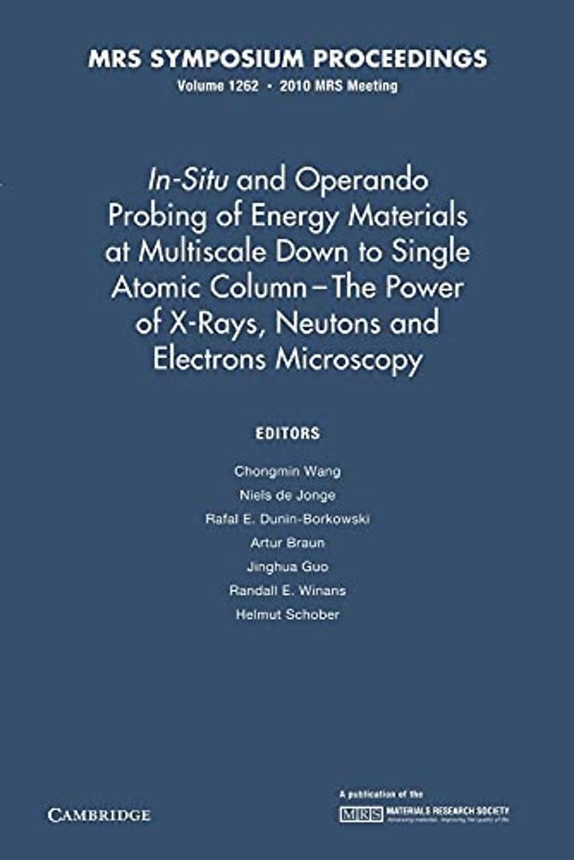 In-Situ and Operando Probing of Energy Materials at Multiscale Down to Single Atomic Column - The Power of X-Rays, Neutrons and Electron Microscopy: Volume 1262