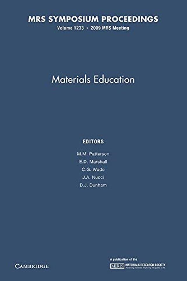 Materials Education: Volume 1233