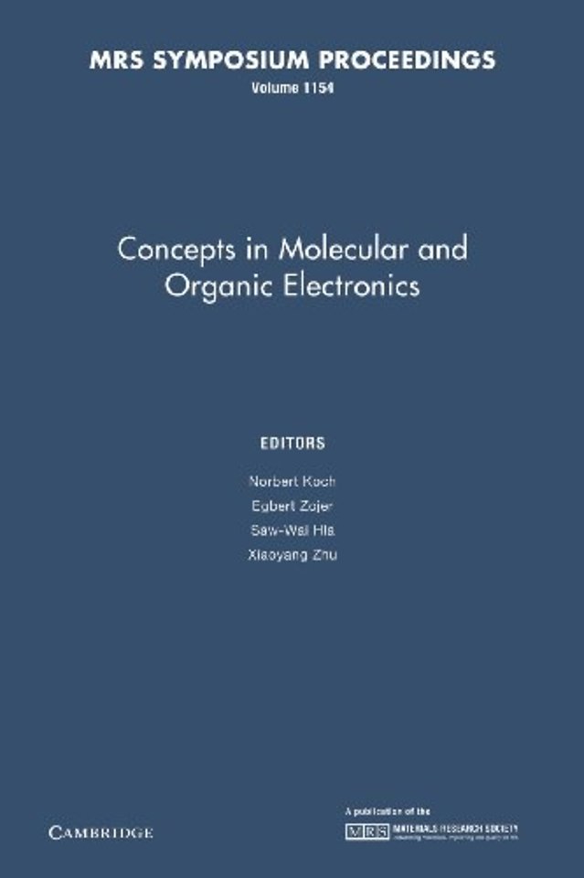 Concepts in Molecular and Organic Electronics: Volume 1154