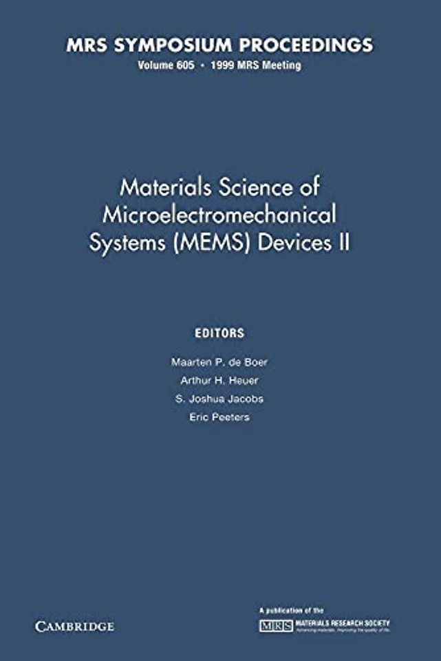 Materials Science of Microelectromechanical Systems (MEMS) Devices II: Volume 605