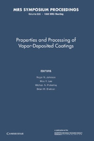 Properties and Processing of Vapor-Deposited Coatings: Volume 555
