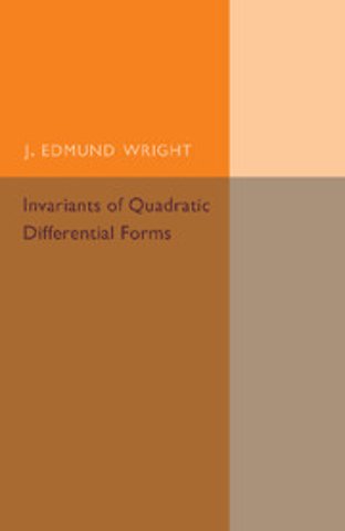 Invariants of Quadratic Differential Forms