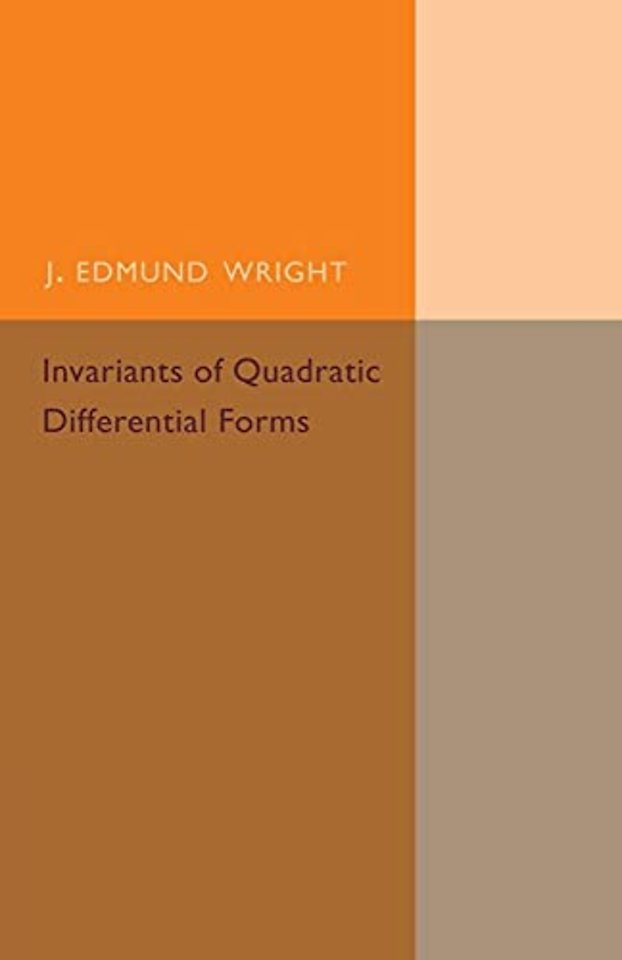 Invariants of Quadratic Differential Forms