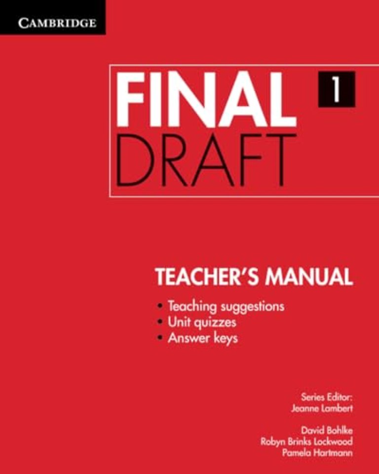 Final Draft Level 1 Teacher's Manual
