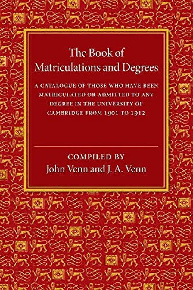 The Book of Matriculations and Degrees