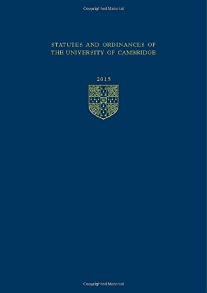 Statutes and Ordinances of the University of Cambridge 2015
