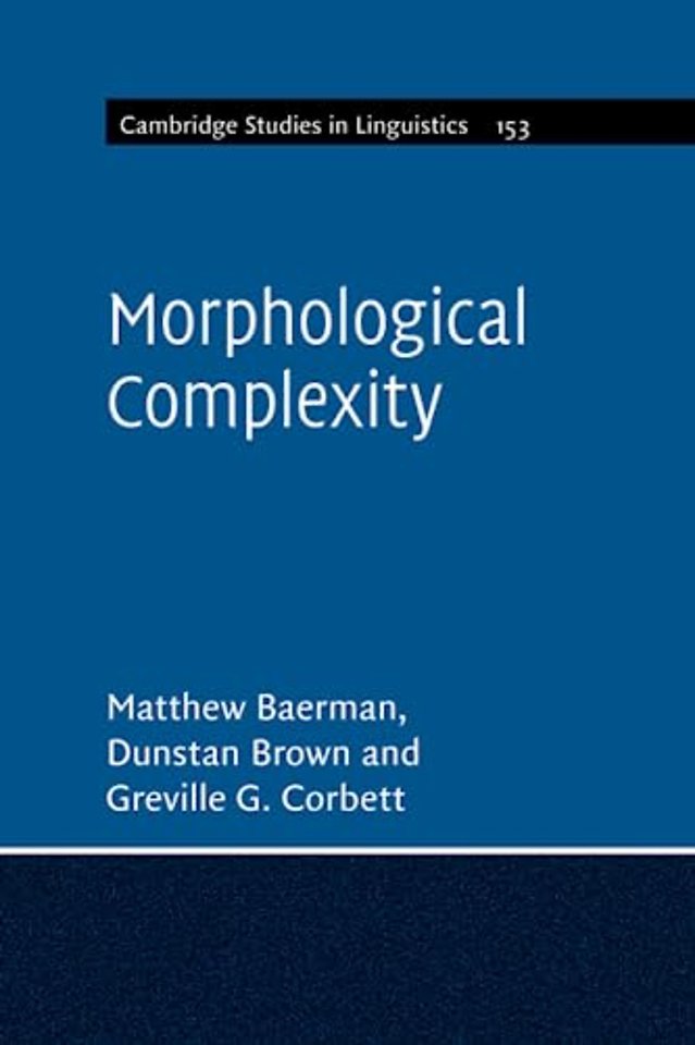 Morphological Complexity