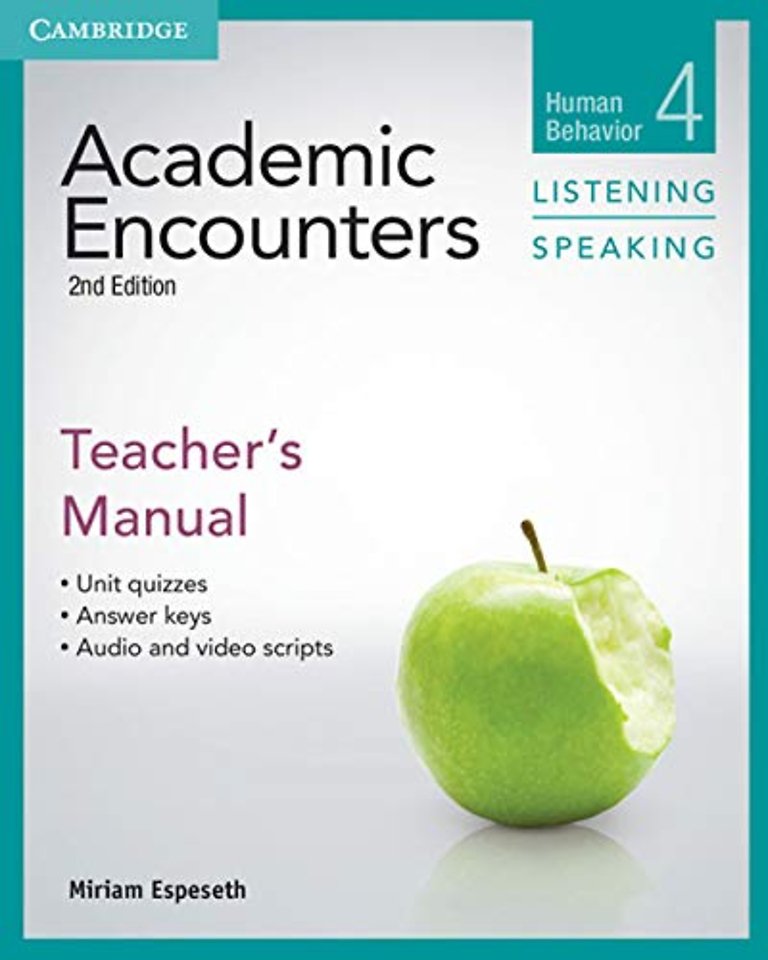 Academic Encounters Level 4 Teacher's Manual Listening and Speaking